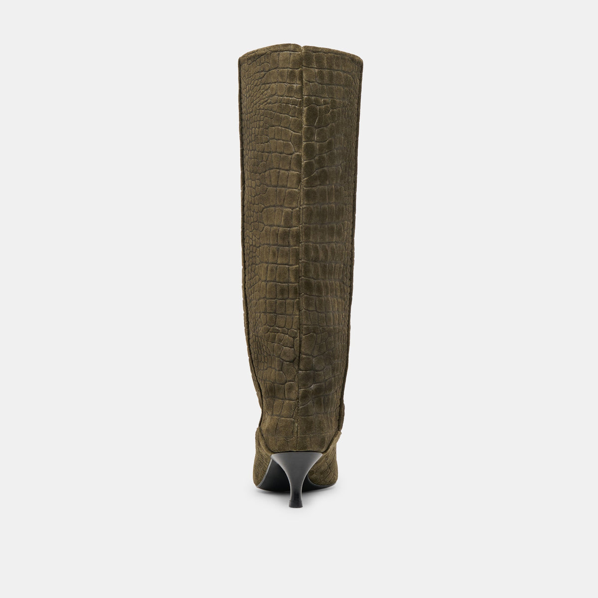 Dolce Vita Roxla Olive Croco Embossed Leather Boots
