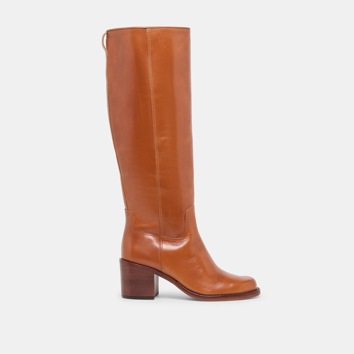 Dolce Vita Lucyle Tan Leather Wide Calf Boots