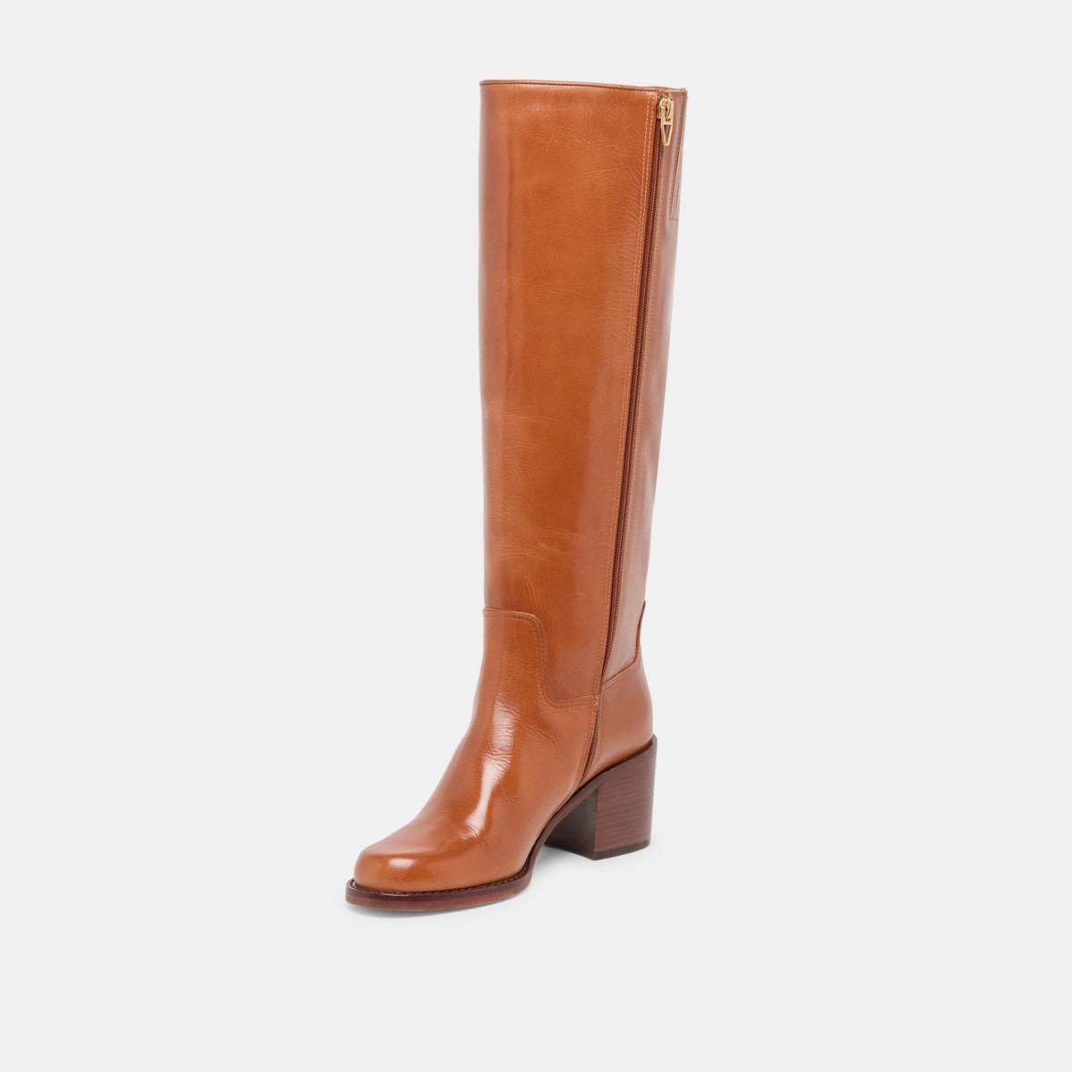 Dolce Vita Lucyle Tan Leather Wide Calf Boots