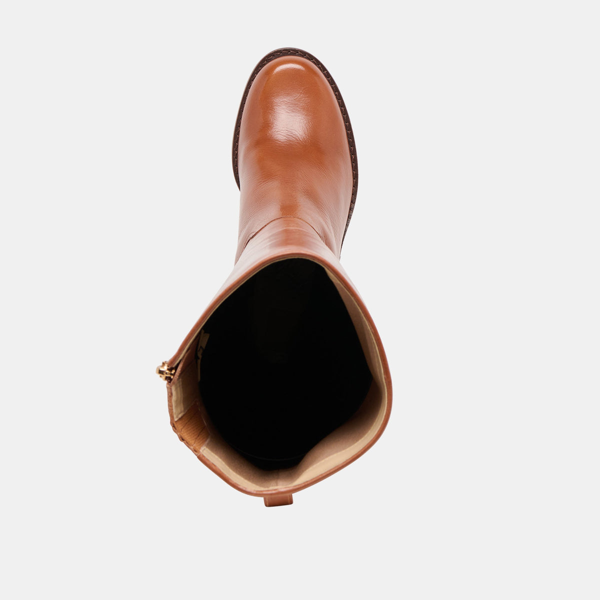Dolce Vita Lucyle Tan Leather Wide Calf Boots