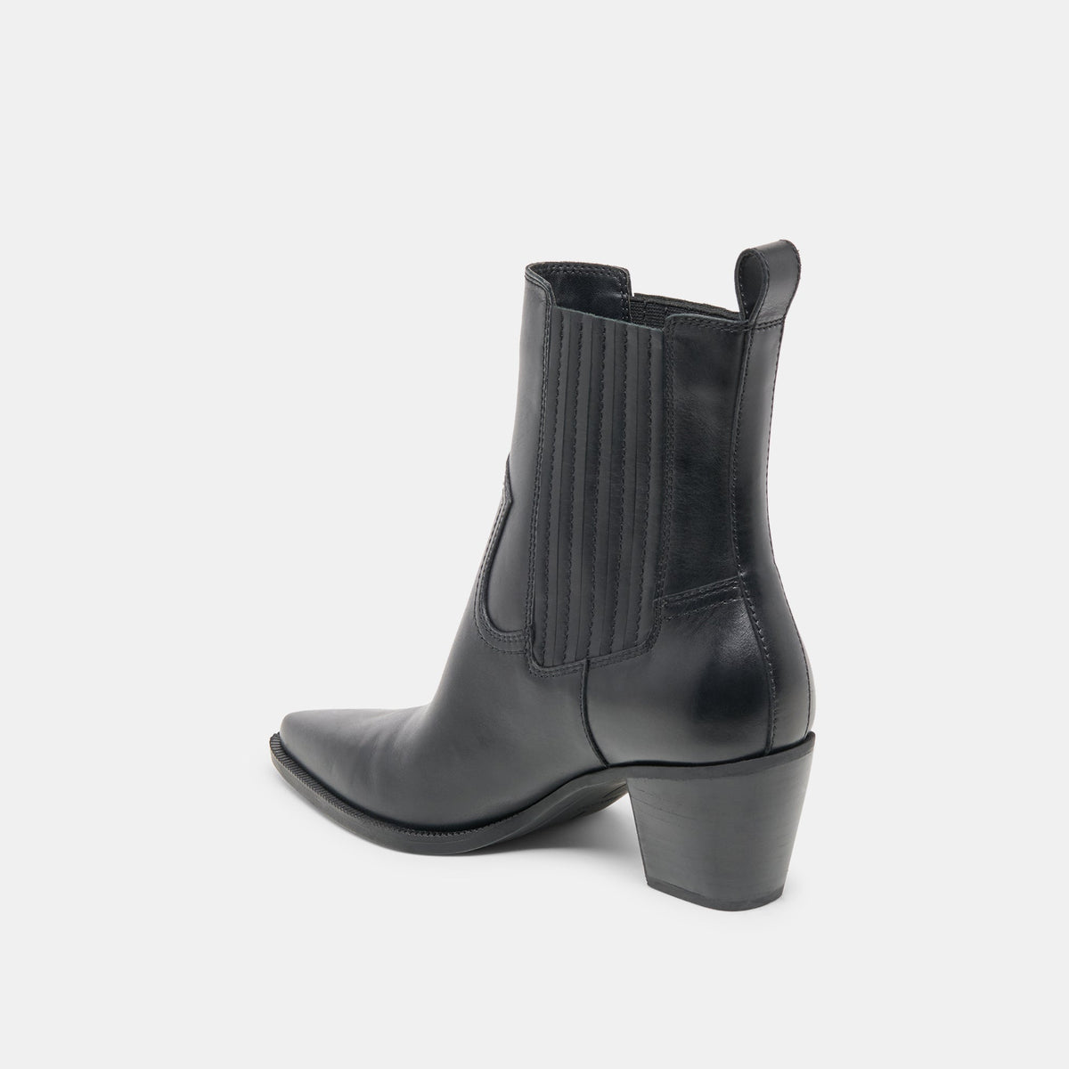 Dolce Vita Slim Black Leather Booties