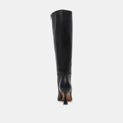 Dolce Vita Gyra Wide Calf Black Leather Boots