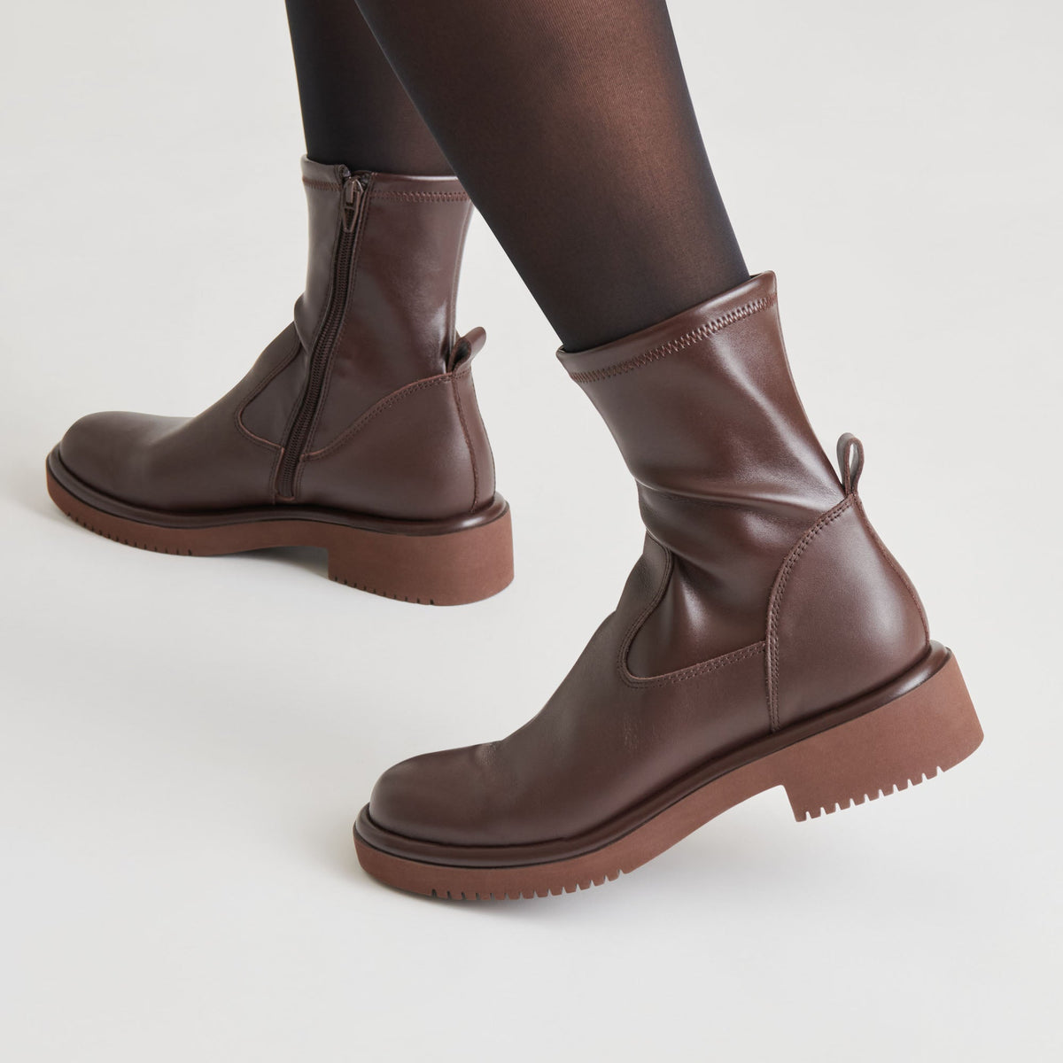 Dolce Vita Simaya H2O Waterproof Mahogany Leather Boots