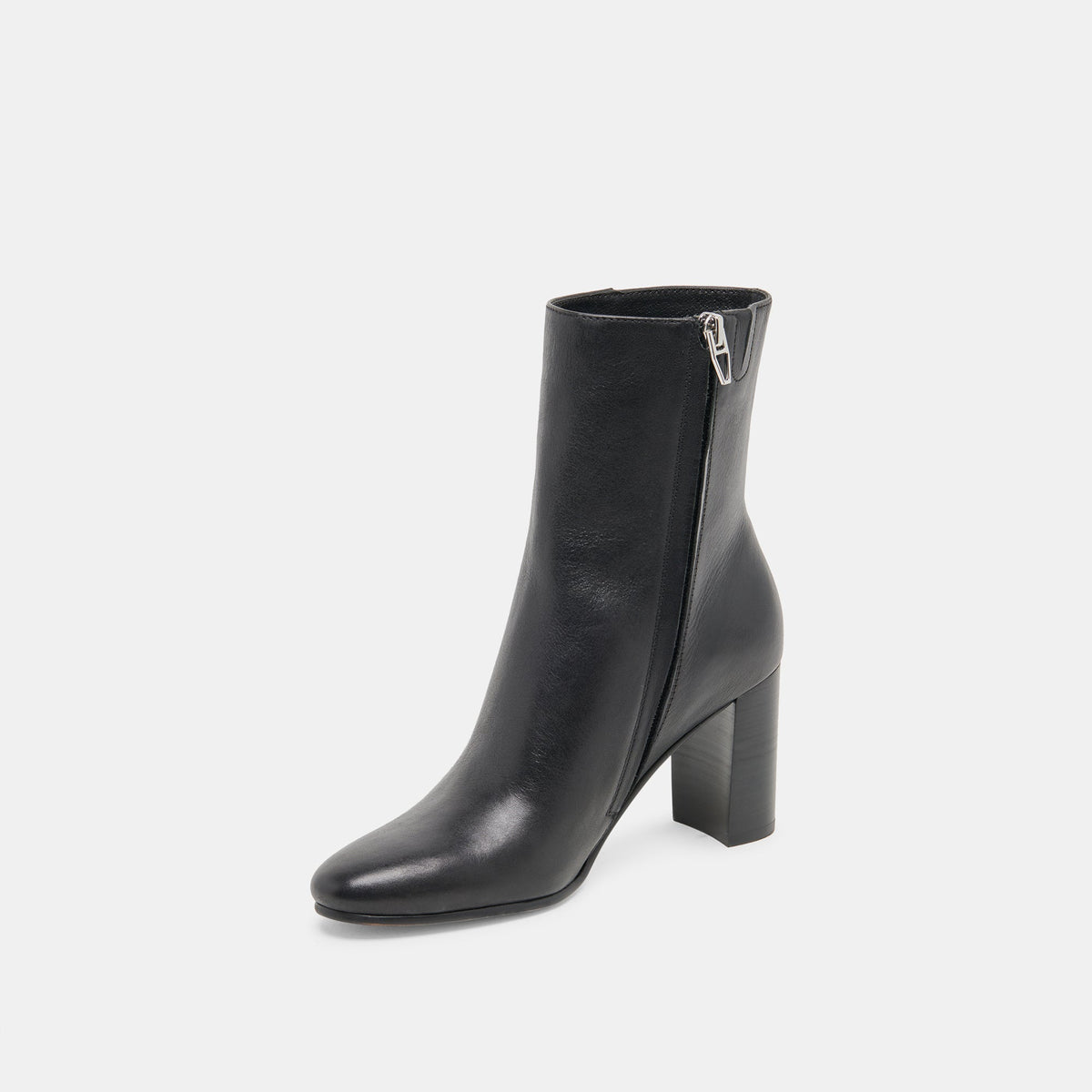 Dolce Vita Suzy Wide Black Leather Booties