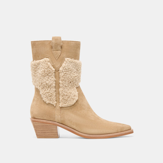 Dolce Vita Salil Plush Dk Taupe Suede Boots