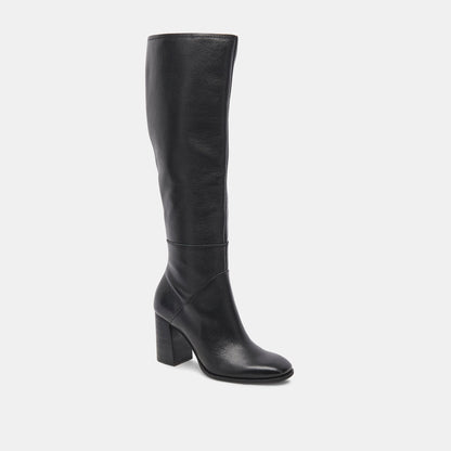 Dolce Vita FYNN Wide Calf Boots Onyx Leather