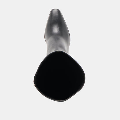 Dolce Vita Emmi Black Leather Narrow Calf Boots