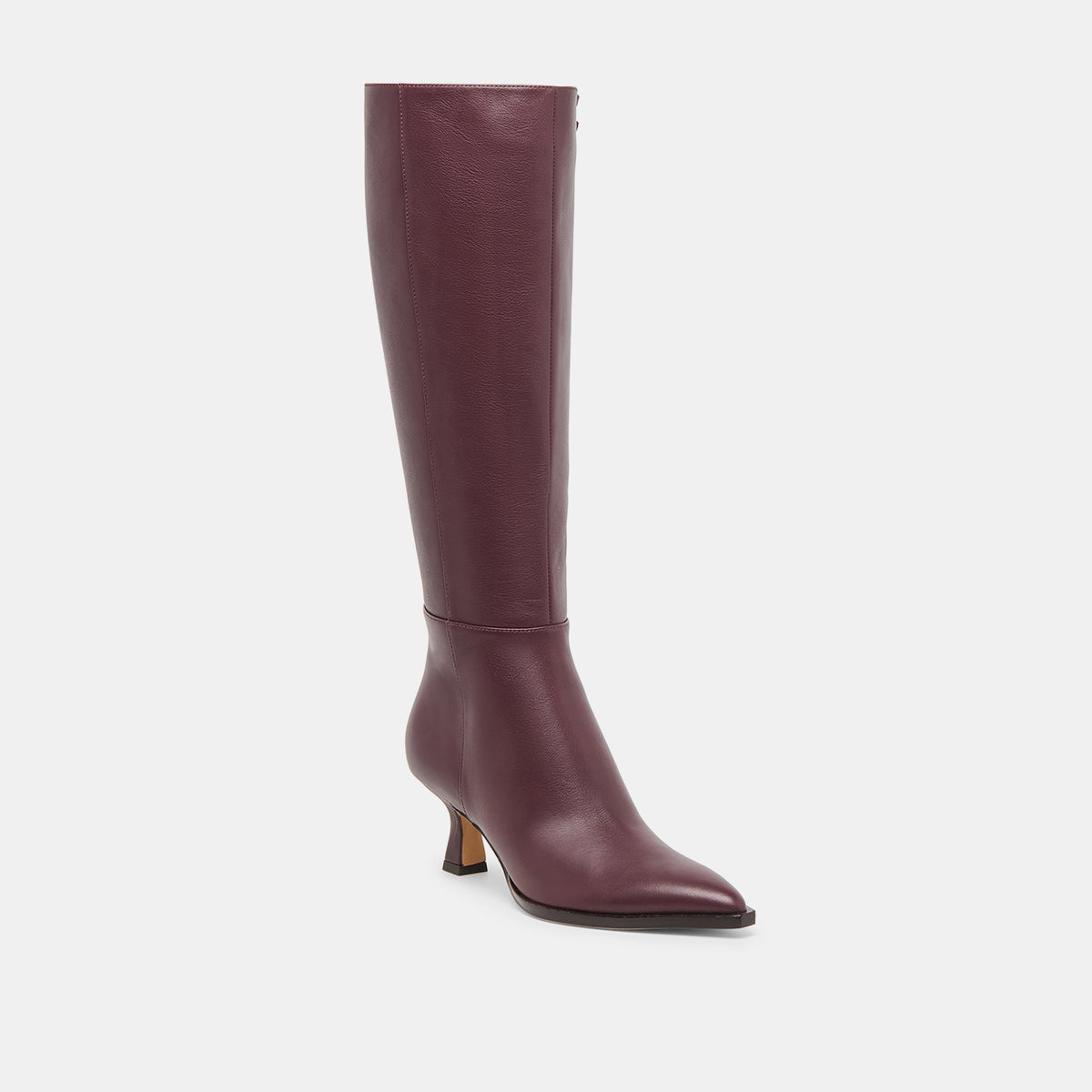 Dolce Vita Auggie Wine Leather Wide Calf Boots