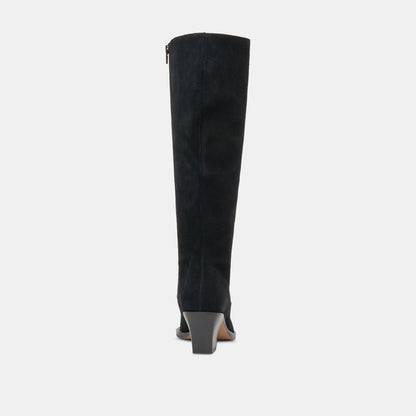 Dolce Vita RAJ Wide Calf Boots Onyx Suede