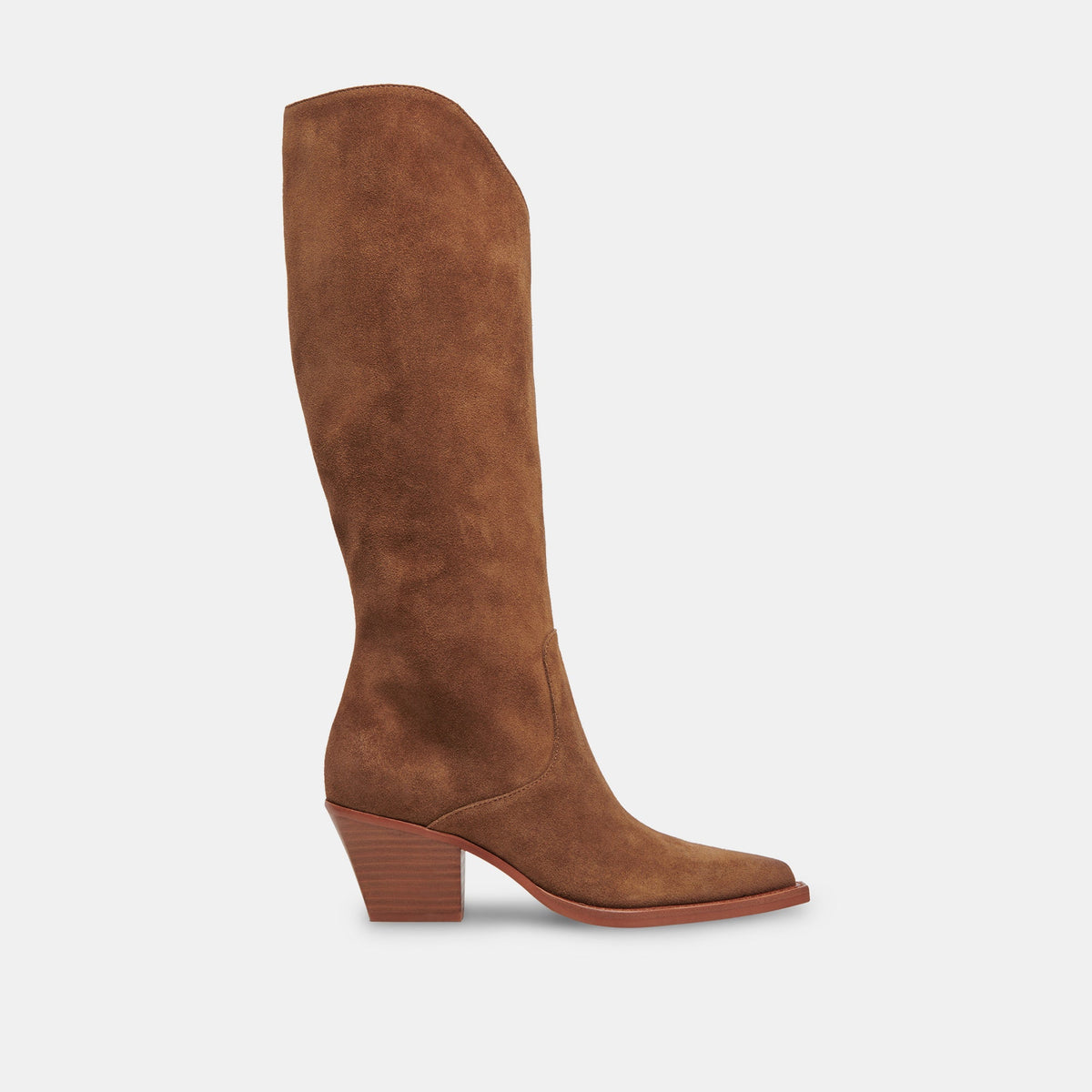 Dolce Vita RAJ Wide Calf Boots Brown Suede