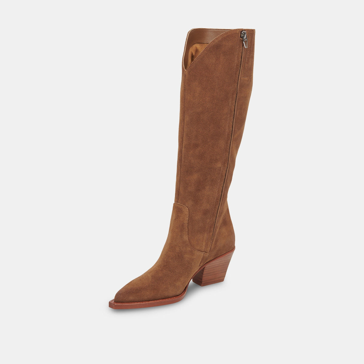 Dolce Vita RAJ Wide Calf Boots Brown Suede