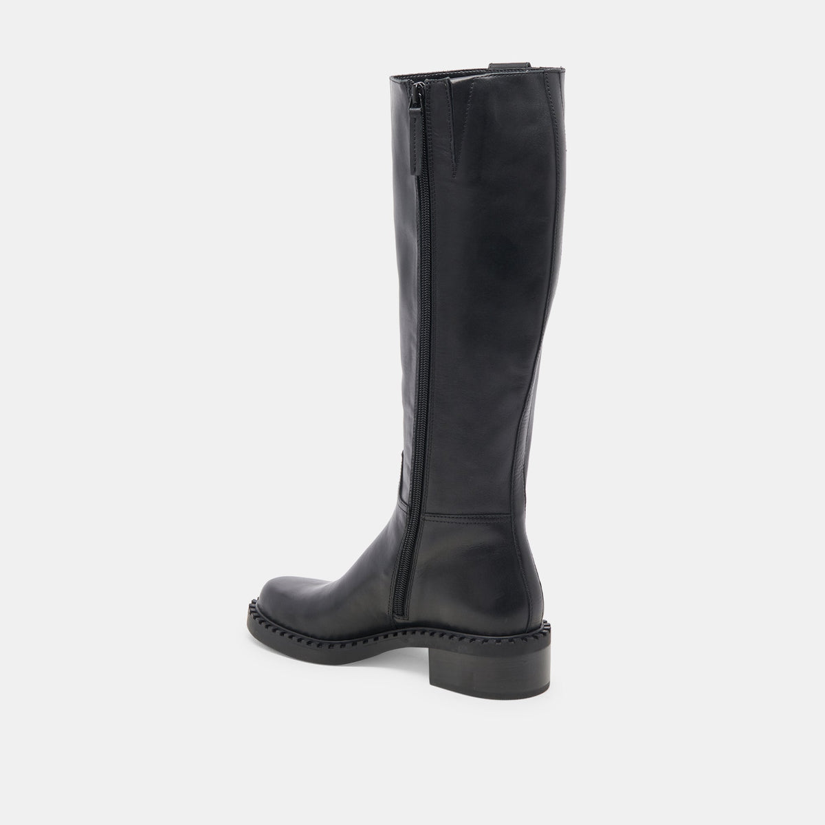 Dolce Vita Glory H2O Waterproof Black Leather Extra Wide Calf Boots