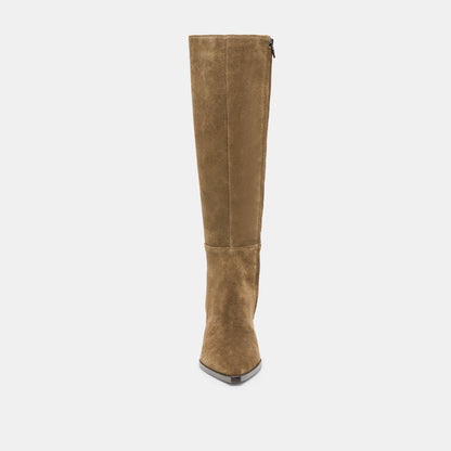 Dolce Vita Auggie Olive Suede Boots