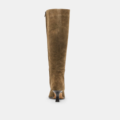 Dolce Vita Auggie Olive Suede Boots