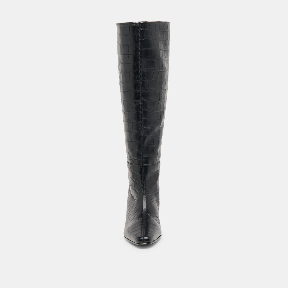 Dolce Vita Trixi Noir Croco Embossed Leather Boots