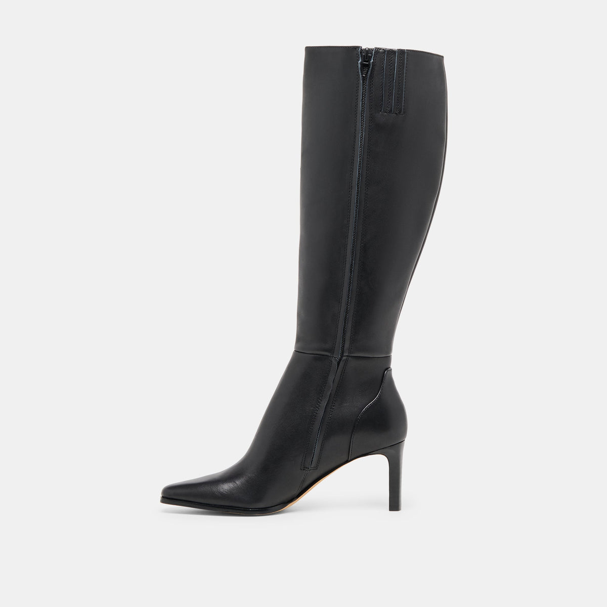 Dolce Vita Emmi Black Leather Wide Calf Boots
