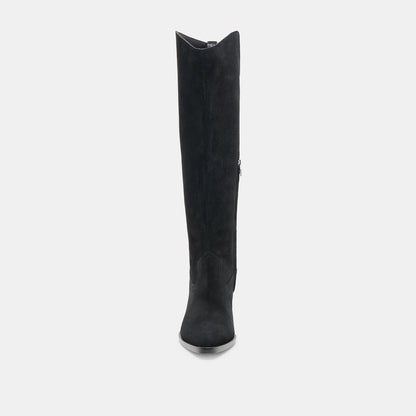 Dolce Vita Virona H2O Waterproof Onyx Suede Wide Calf Boots