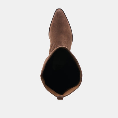 Dolce Vita Virona H2O Waterproof Dk Brown Suede Wide Calf Boots