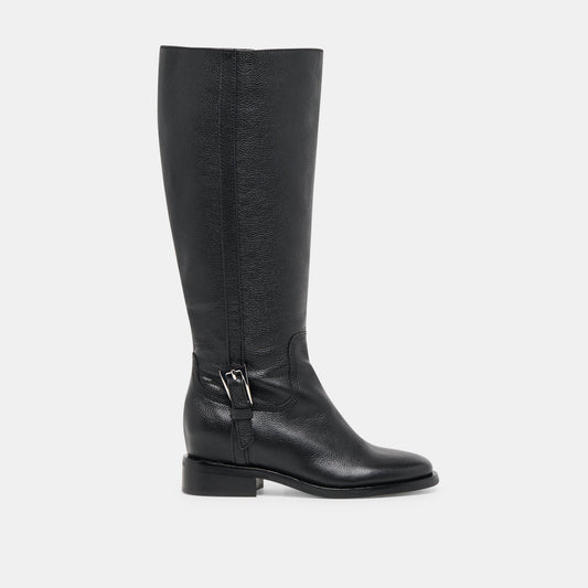 Dolce Vita Kilian H2O Waterproof Black Leather Wide Calf Boots