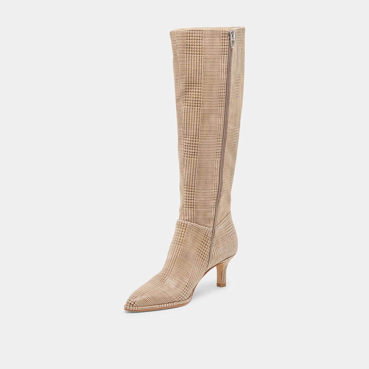 Dolce Vita Aldy Herringbone Printed Suede Boots