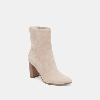 Dolce Vita Suzy Wide Taupe Suede Booties
