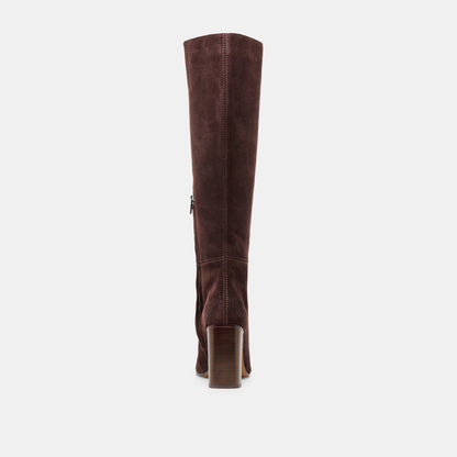 Dolce Vita Hudsin Wide Calf Mahogany Suede Boots