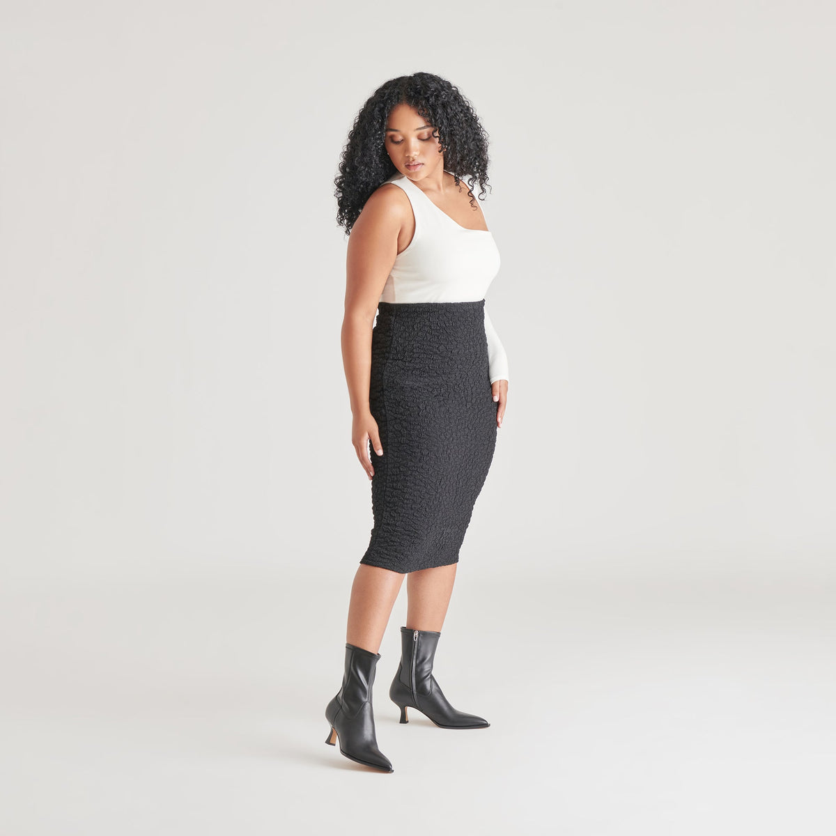 Dolce Vita ARYA WIDE CALF BOOTS BLACK LEATHER