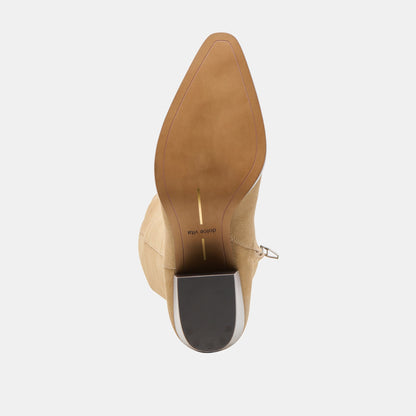 Dolce Vita Virona H2O Waterproof Dk Taupe Suede Wide Calf Boots