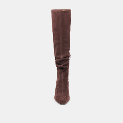 Dolce Vita Lousa Mahogany Suede Wide Calf Boots