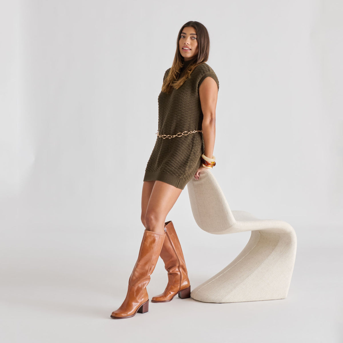 Dolce Vita Lucyle Tan Leather Boots