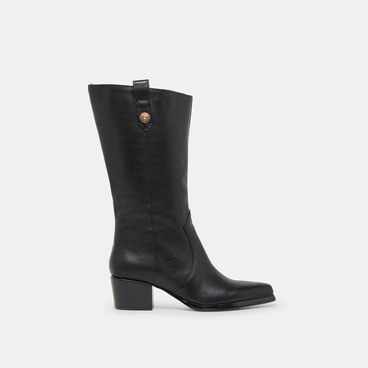 Dolce Vita Vern Black Leather Wide Calf Boots