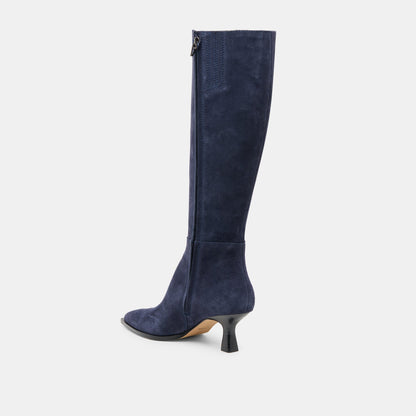Dolce Vita Auggie Navy Suede Wide Calf Boots