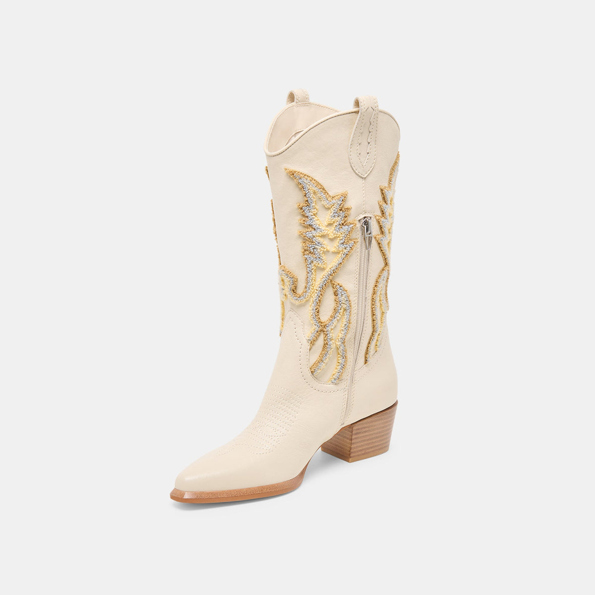 Dolce Vita Vila Ivory Leather Boots