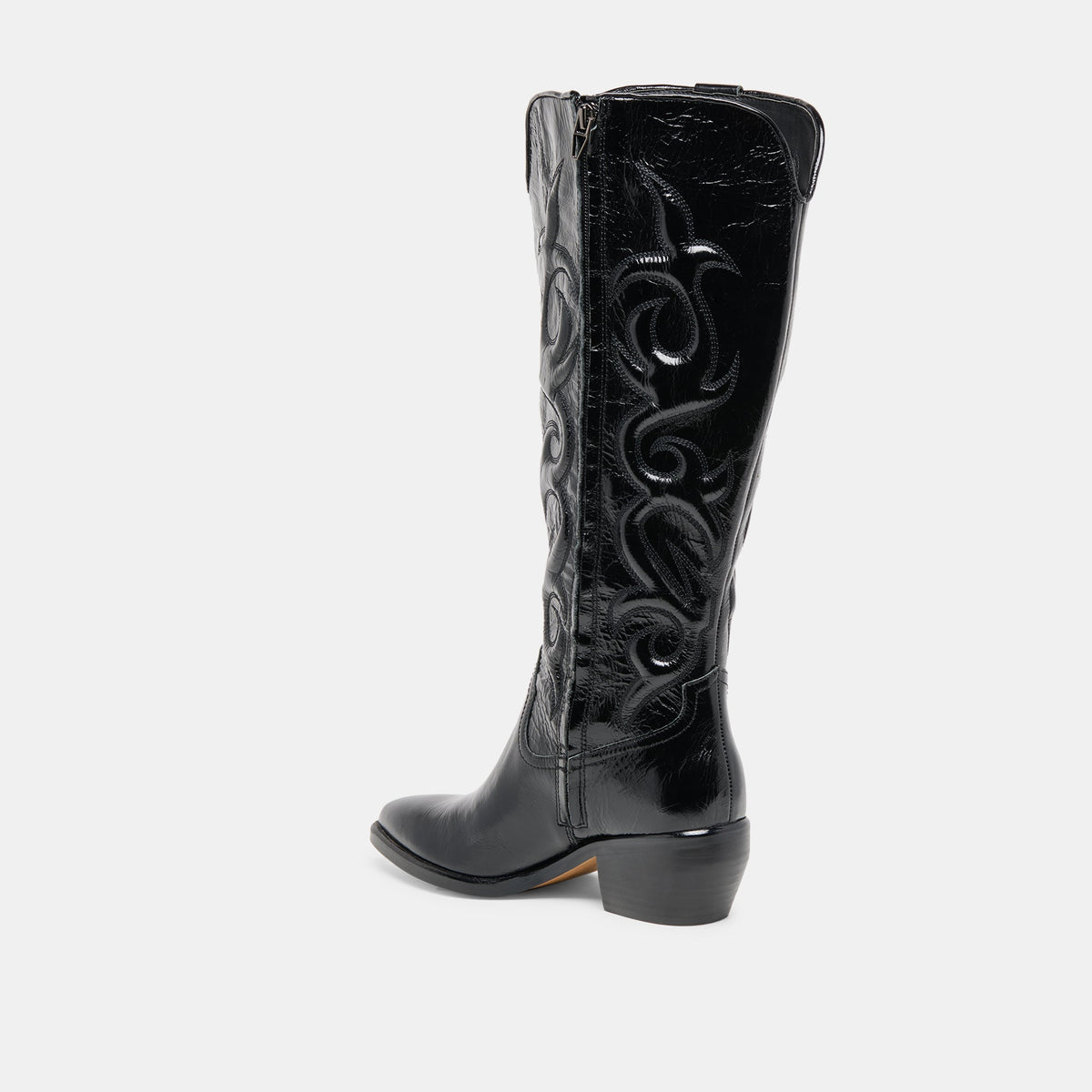 Dolce Vita Mirla Black Leather Wide Calf Boots