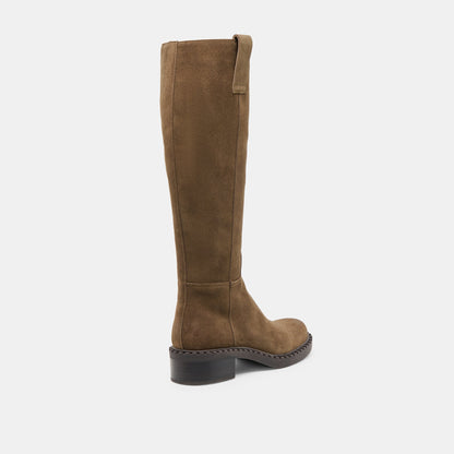 Dolce Vita Glory H2O Waterproof Olive Suede Wide Calf Boots