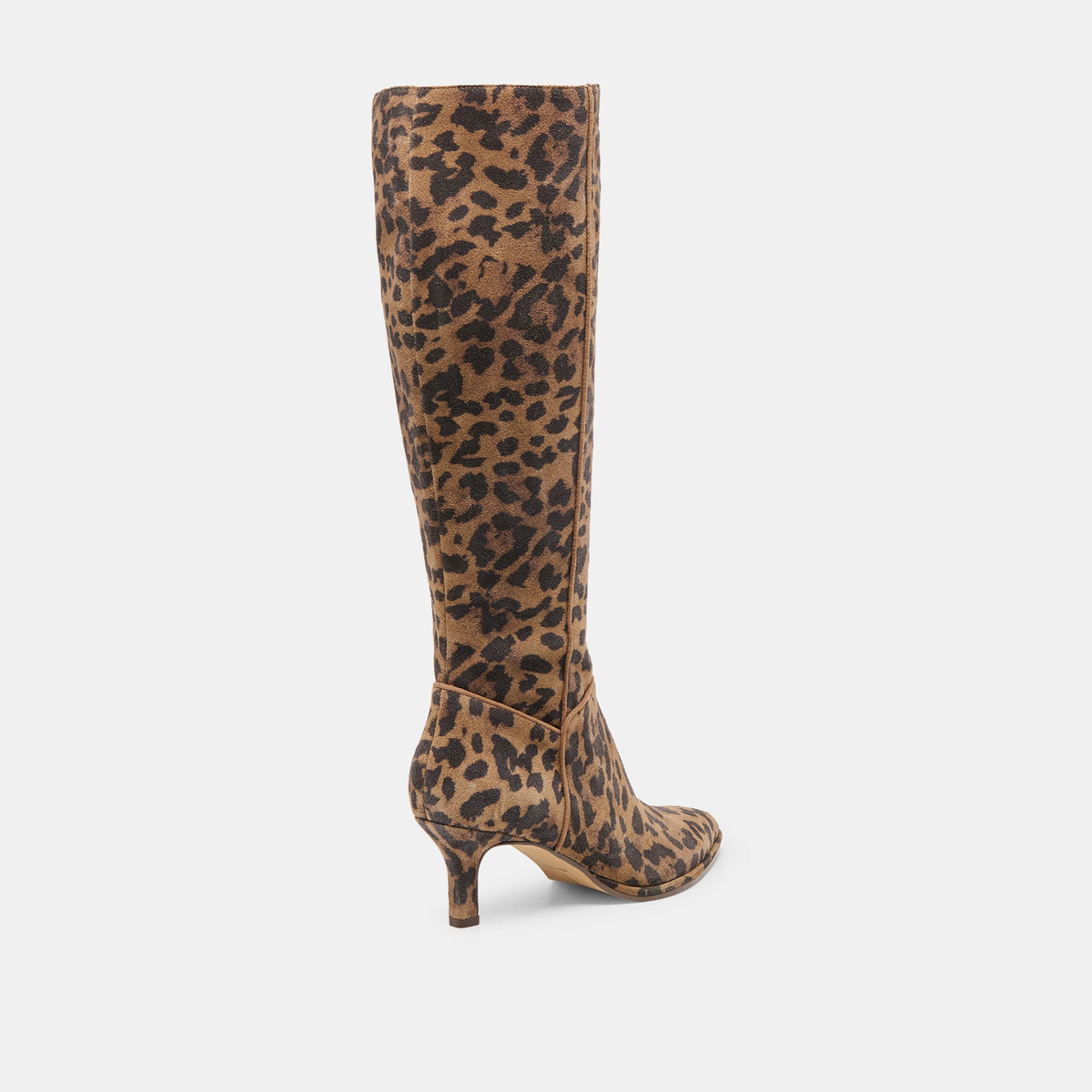 Dolce Vita Aldy Brown Leopard Printed Suede Wide Calf Boots