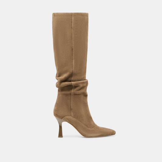 Dolce Vita Lousa Olive Suede Wide Calf Boots