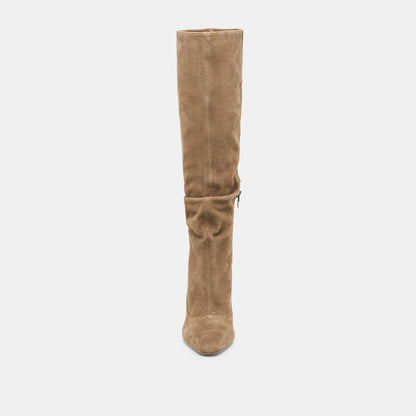 Dolce Vita Lousa Olive Suede Wide Calf Boots