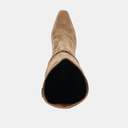 Dolce Vita Lousa Olive Suede Wide Calf Boots