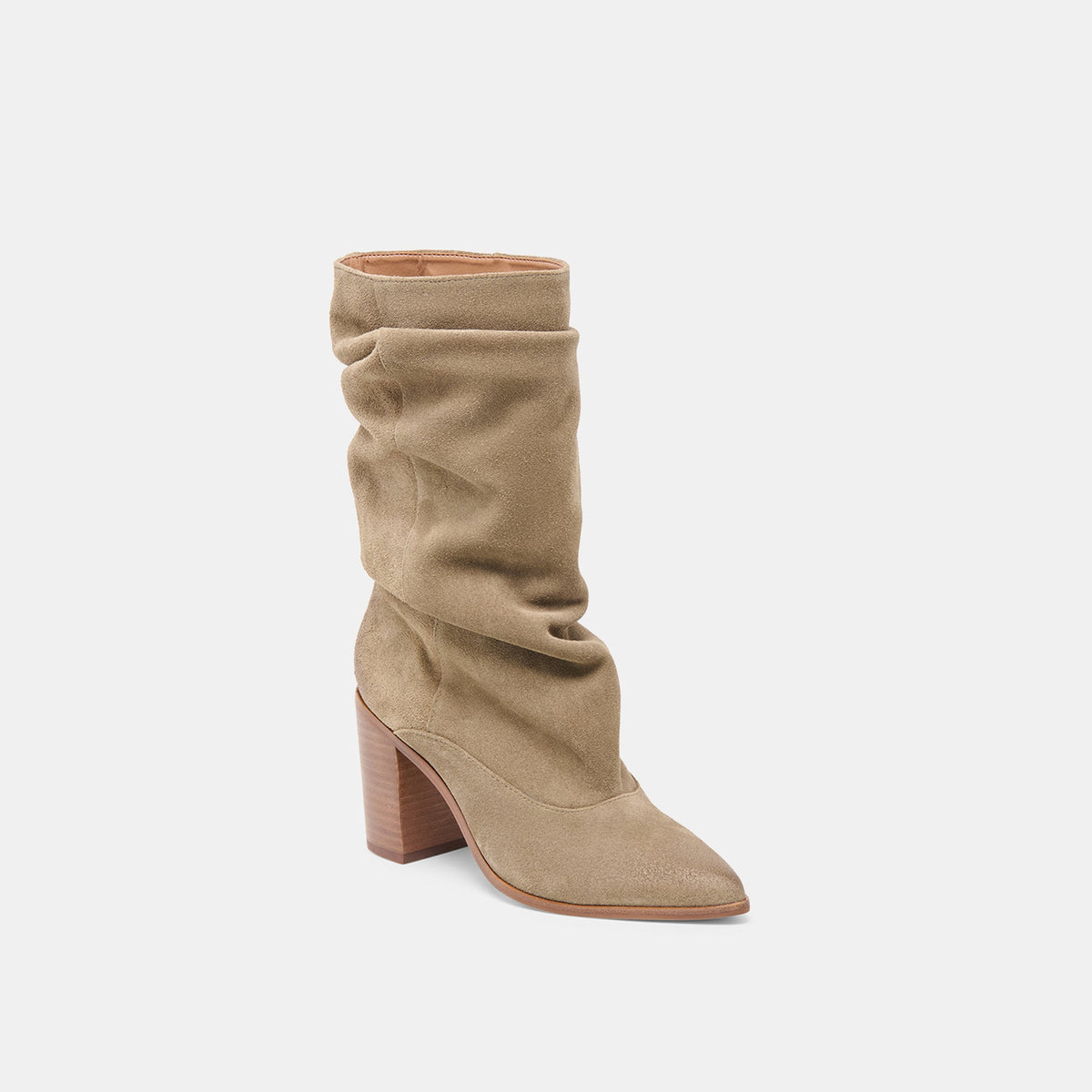Dolce Vita Talina Olive Suede Wide Calf Boots