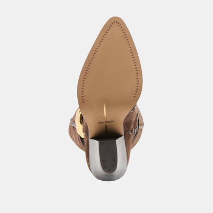 Dolce Vita Jody Dk Brown Suede Wide Calf Boots