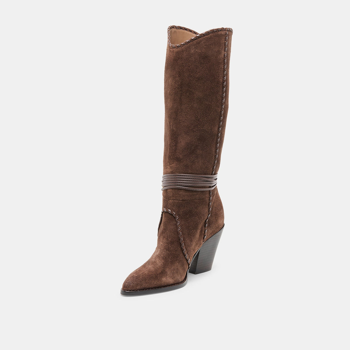 Dolce Vita Jody Dk Brown Suede Wide Calf Boots