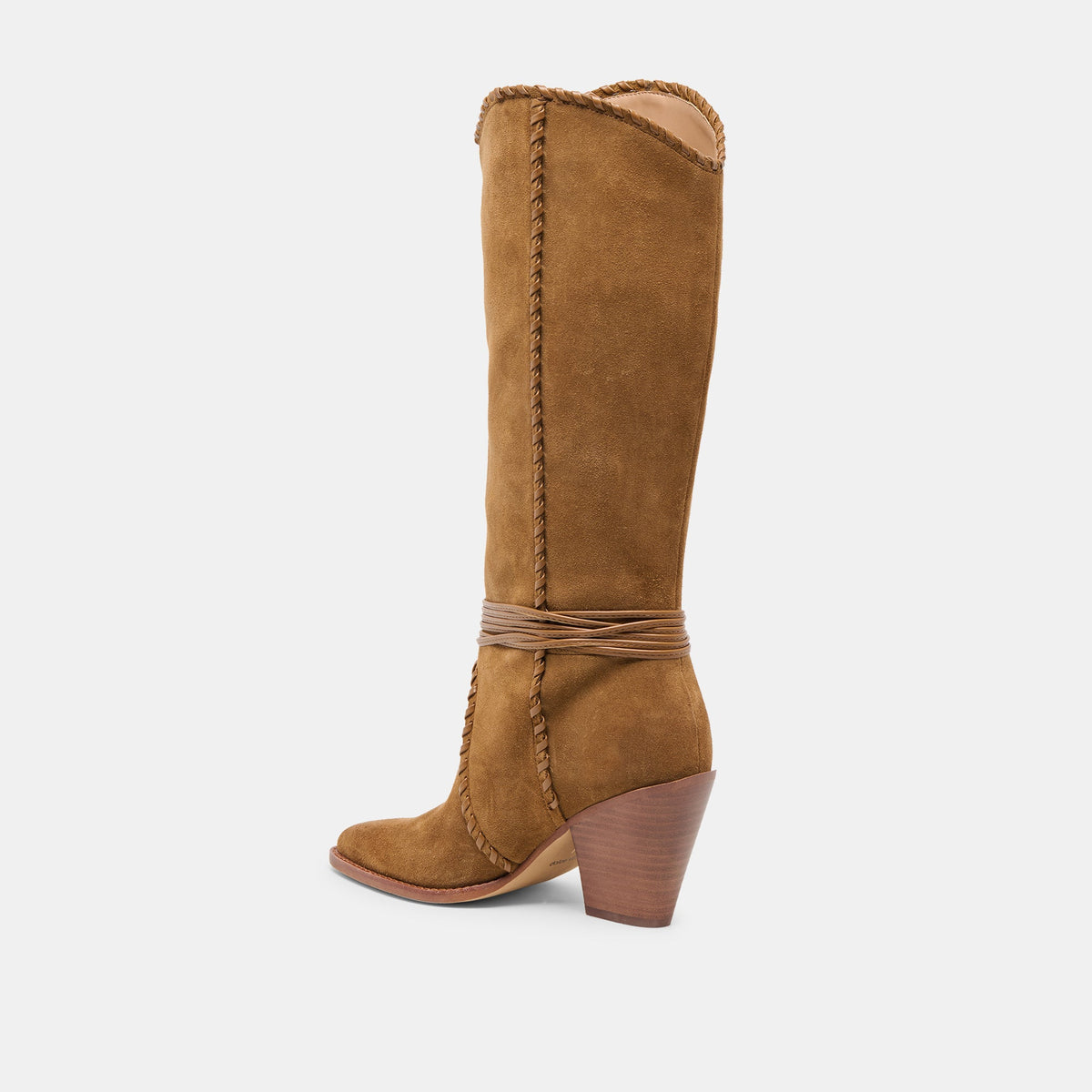 Dolce Vita Jody Lt Brown Suede Wide Calf Boots
