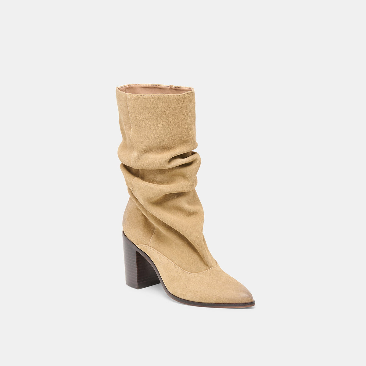 Dolce Vita Talina Dk Taupe Suede Wide Calf Boots
