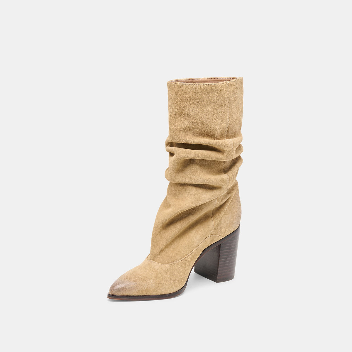 Dolce Vita Talina Dk Taupe Suede Wide Calf Boots