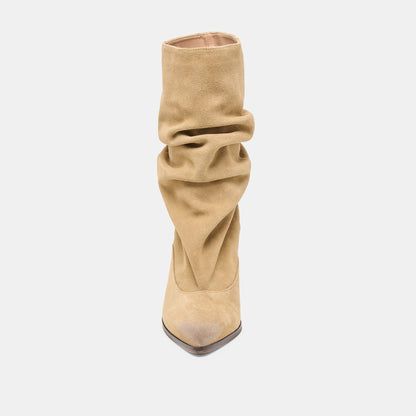 Dolce Vita Talina Dk Taupe Suede Wide Calf Boots