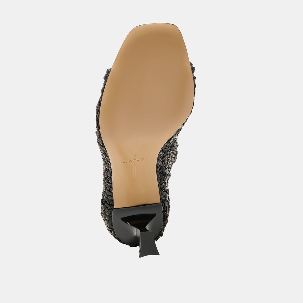 Dolce Vita Quin Black Woven Leather Heels
