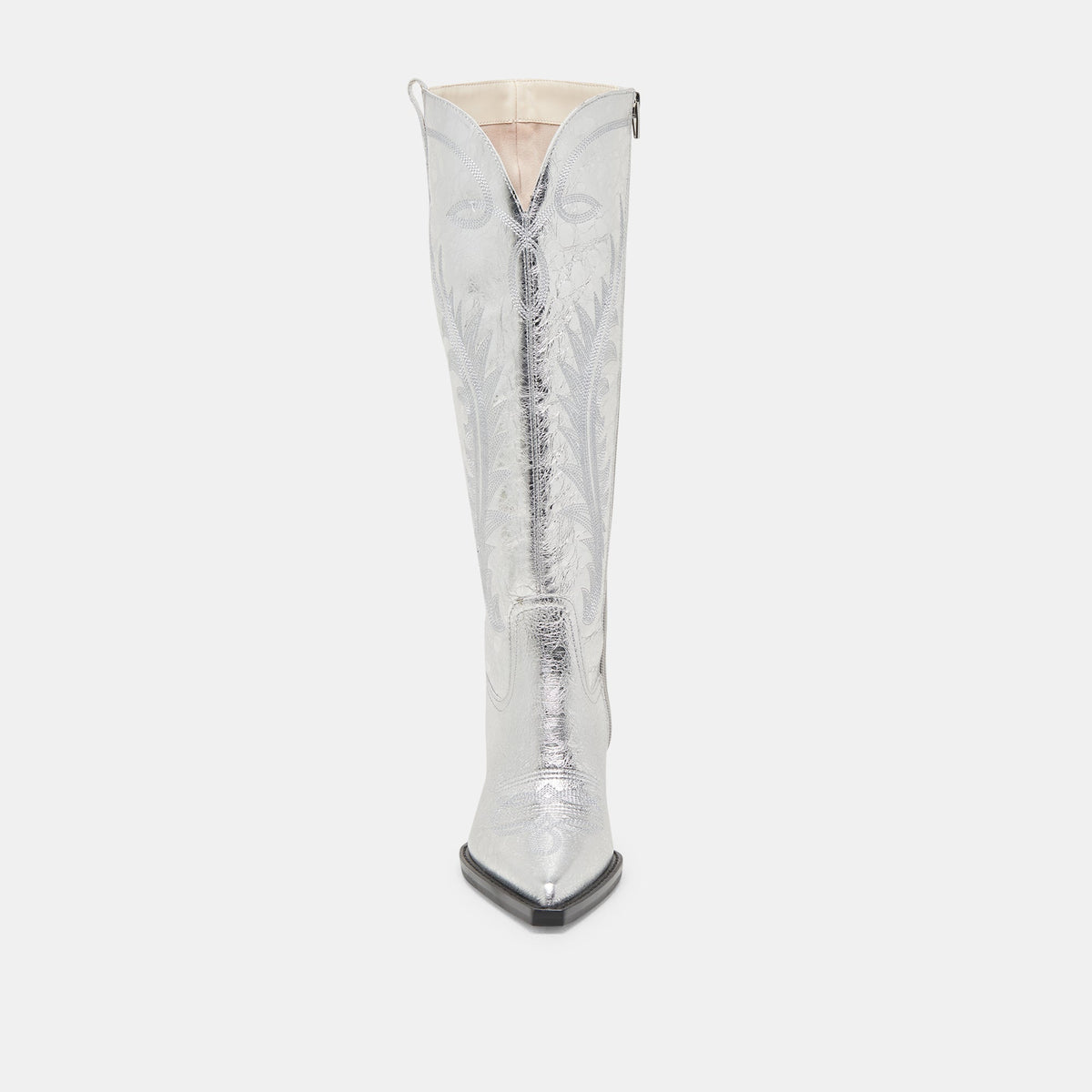 Dolce Vita RYATT WIDE CALF BOOTS SILVER DISTRESSED LEATHER