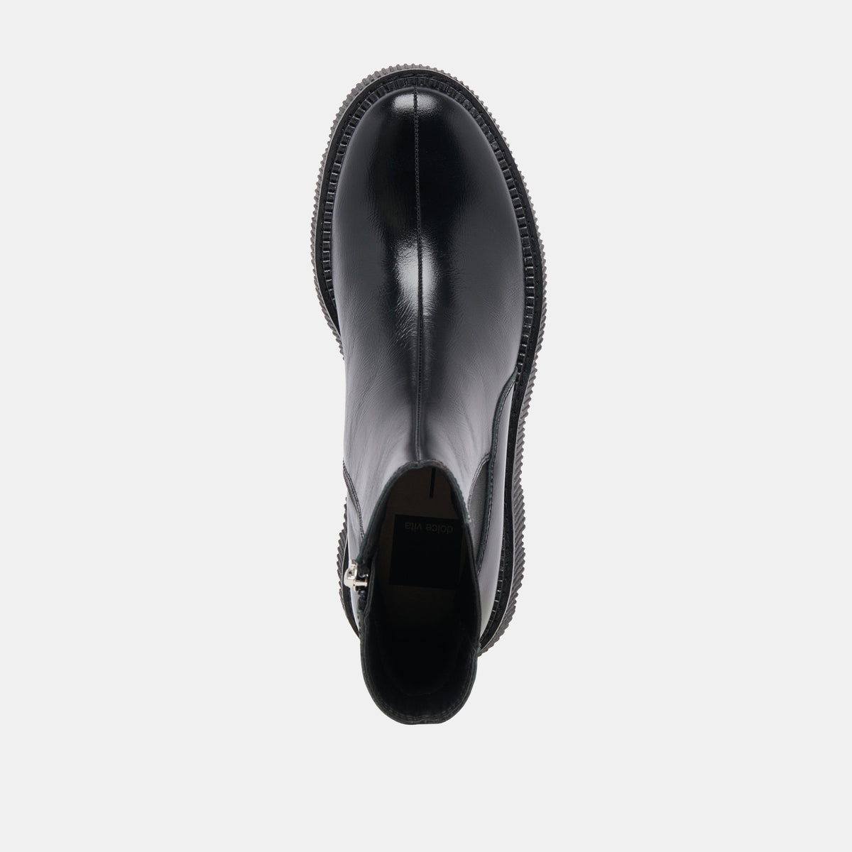Dolce Vita Emmet H2O Waterproof Midnight Crinkle Patent Wide Boots