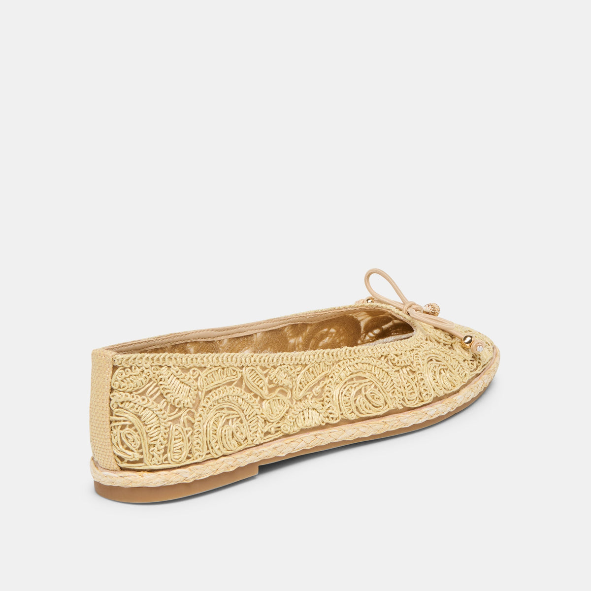Dolce Vita Tianna Lt Natural Raffia Lace Ballet Flats